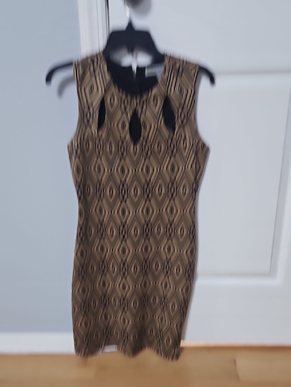 bailey blue Black and Gold Geometric Mini Dress